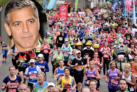 Джордж Клуни загуби бас - догодина е на лондонския маратон