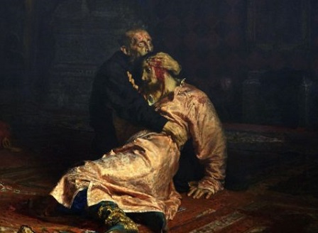Мъж повреди картината Иван Грозни на руския художник Иля Репин